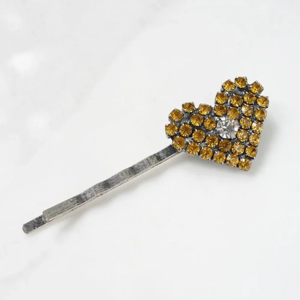DANNIJO Amari Crystal Heart Bobby Pin